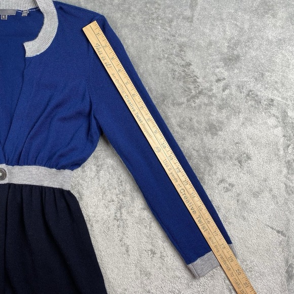 VINCE Cardigan Women's Size S Blue Grey 100% Cashmere One Button Sweater Twee - Picture 10 of 12